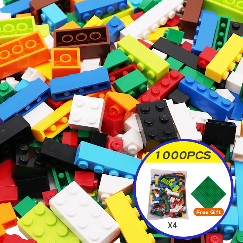 Blocs de construction créatifs en vrac pour enfants, 1000 pièces, briques  classiques de ville à assembler, jouets éducatifs