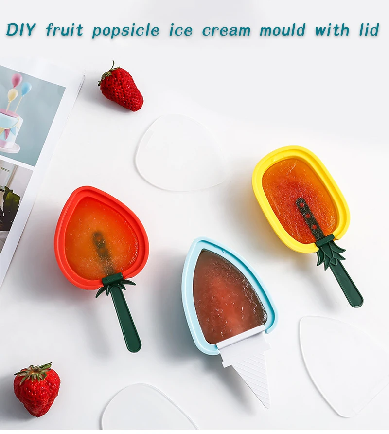 Домашние Diy Формочки Для Мороженного «фруктовый лед» фруктовое мороженое эскимо форма Лето креативный виноградный ананас с крышкой силиконовый кубик льда Набор
