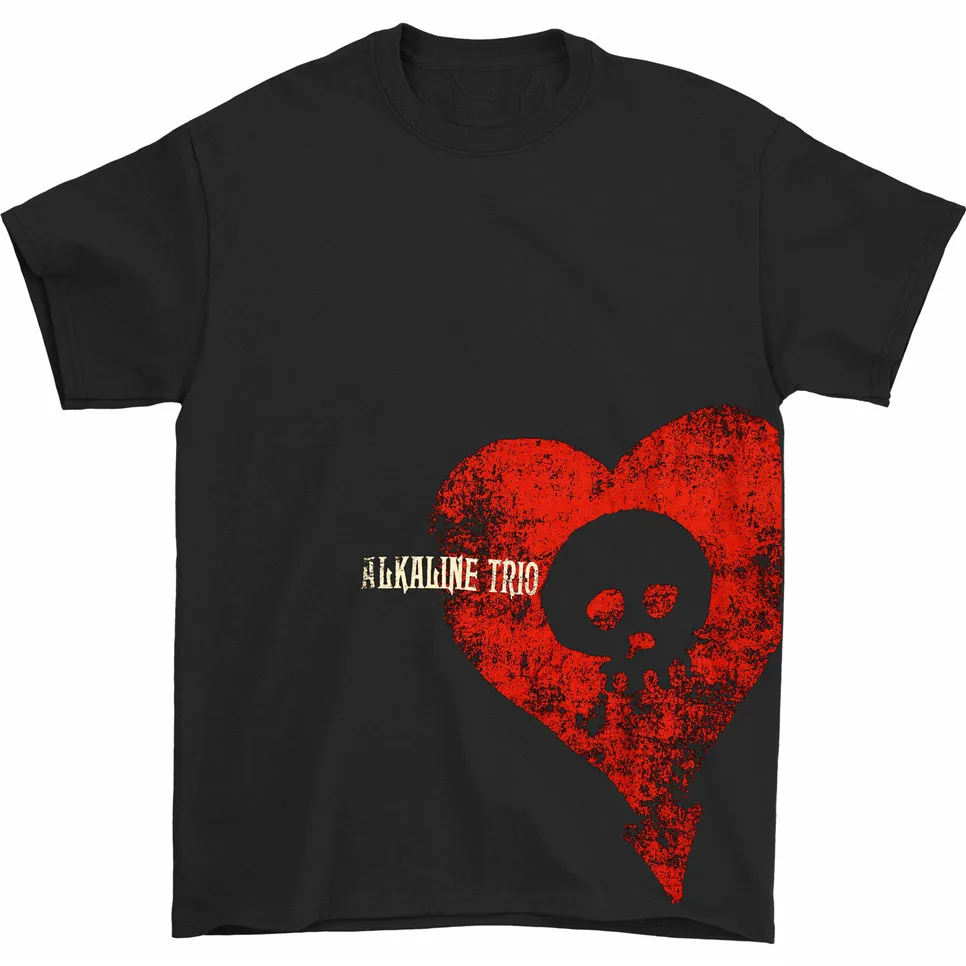 Alkaline Trio Men'S Heart Skull T-Shirt Black Unisex Men Women Tee Shirt |