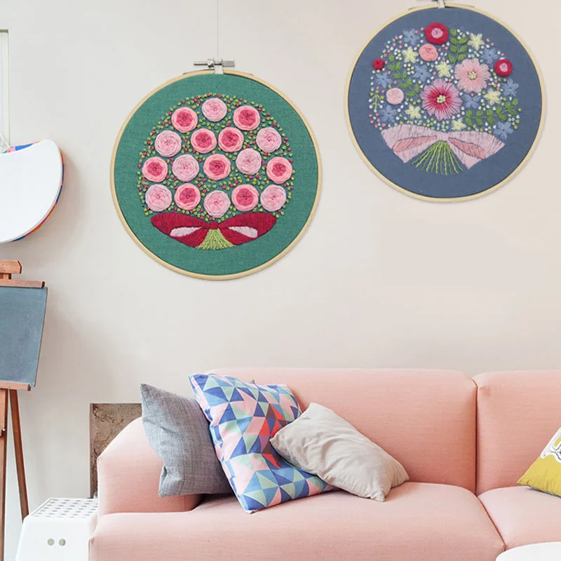 С красивым цветочным рисунком вышивка крестиком материал посылка DIY вышивальные