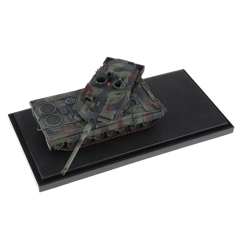 1:72 German Leopard 2 A6 Main Battle Tank Artillery Model Army Crawler Vehicle Toy Collectibles Playset Home Decor