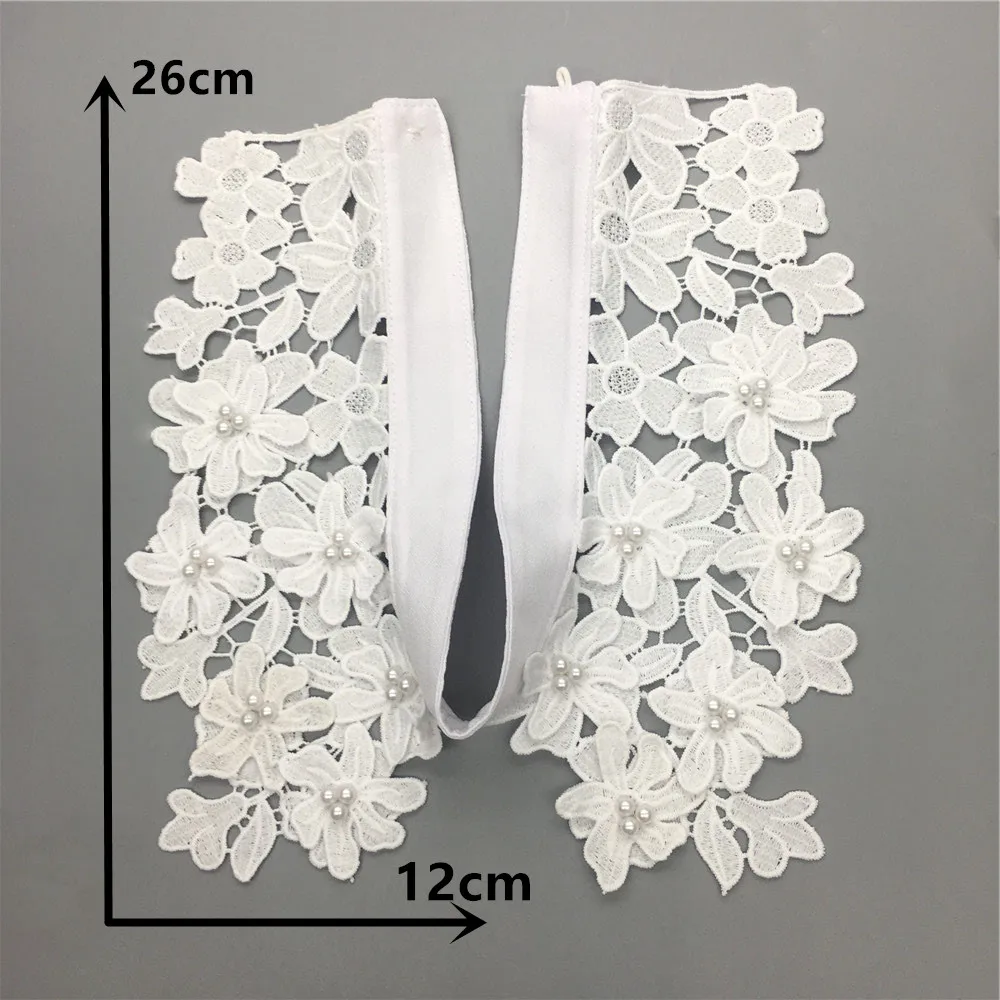 Embroidery Pearl Three-dimensional Flower Lace Collar DIY Decorative Dress lace garment accessories lace decoration lace accessories lace sewing accessories clothing accessories clothing craft accessories
