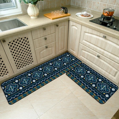 Kitchen Mat2 Марокканские кухонные ковры, коврик с геометрическим рисунком, коврик для входной двери, водопоглощающий нескользящий напольный дверной коврик, коврик для ванной комнаты, туалетный коврик, грязные коврики - Цвет: Kitchen Mat2