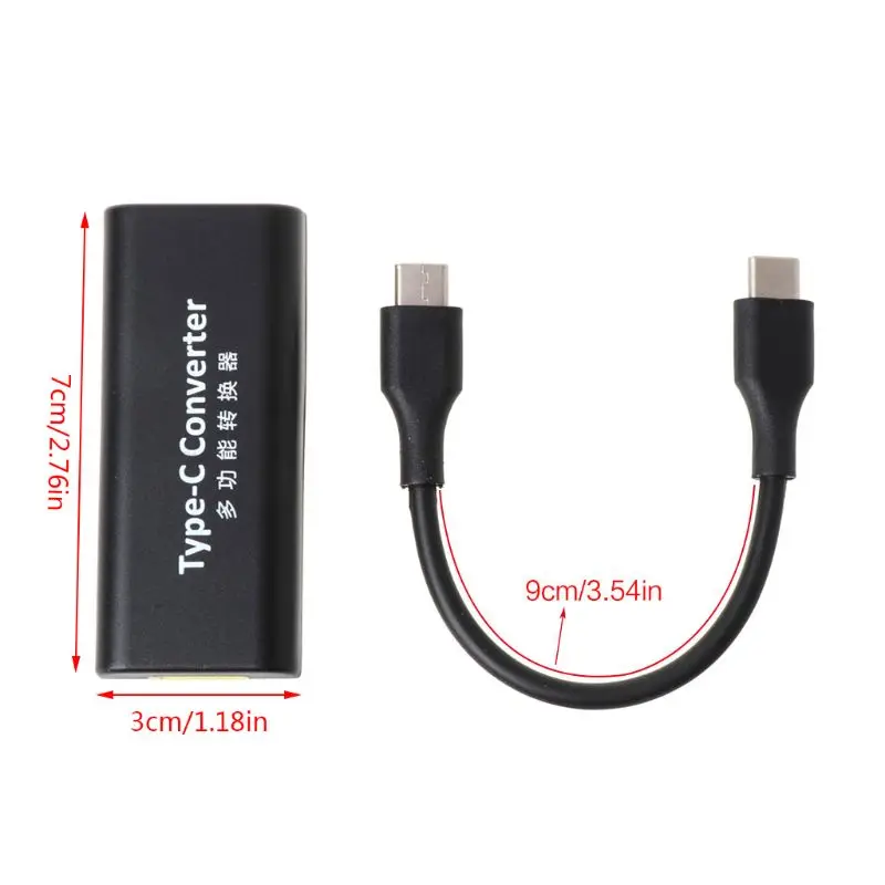 DC usb type C Мужской мощность зарядное устройство конвертер адаптер разъем для lenovo Dell Hp Asus ноутбук адаптер 20 в 3.25A квадратный разъем Женский