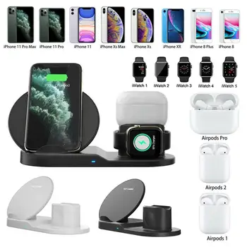 

3 in 1 Wireless Charger Dock Stand 10W Qi Wireless Charger iWatch Charging Station For iPhone Samsung Wireless Charger Stand