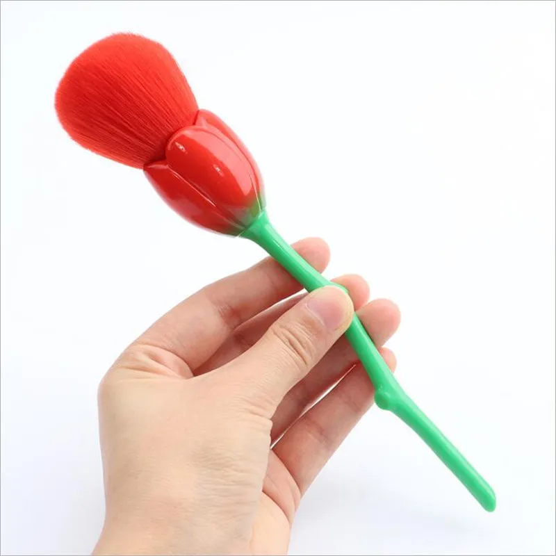 

Saiantth Red rose flower Makeup Brushes Blush Loose Powder Special Beauty Tools Wool Fiber Dense Soft Cosmetic 1 Piece Make Up