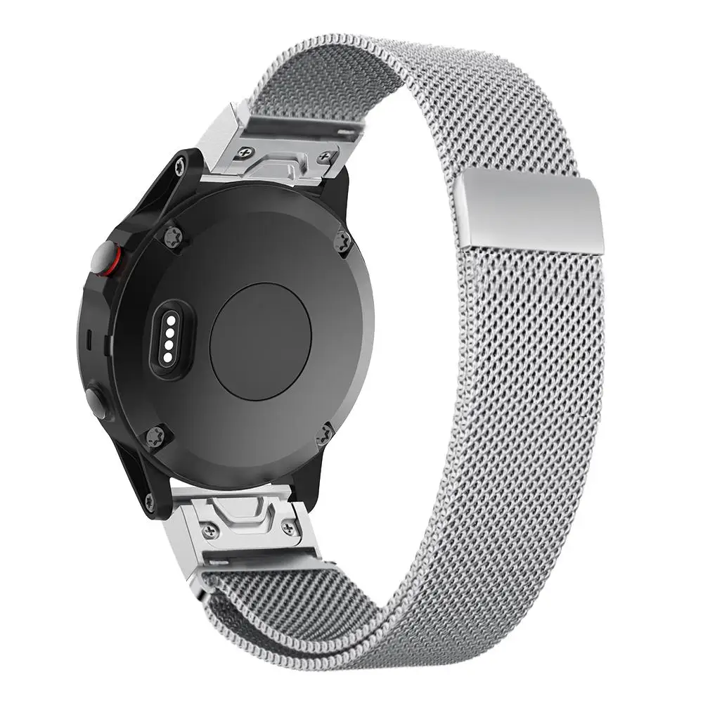 Металлический ремешок для часов Fenix 6 из мягкой нержавеющей стали Garmin 5/5 Plus/Forerunner