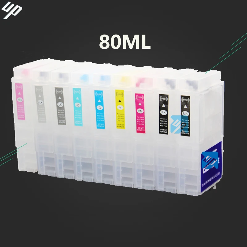 9 шт для Epson P600 surecolor многоразовые картриджи без чипа T7601 Высокая емкость 80