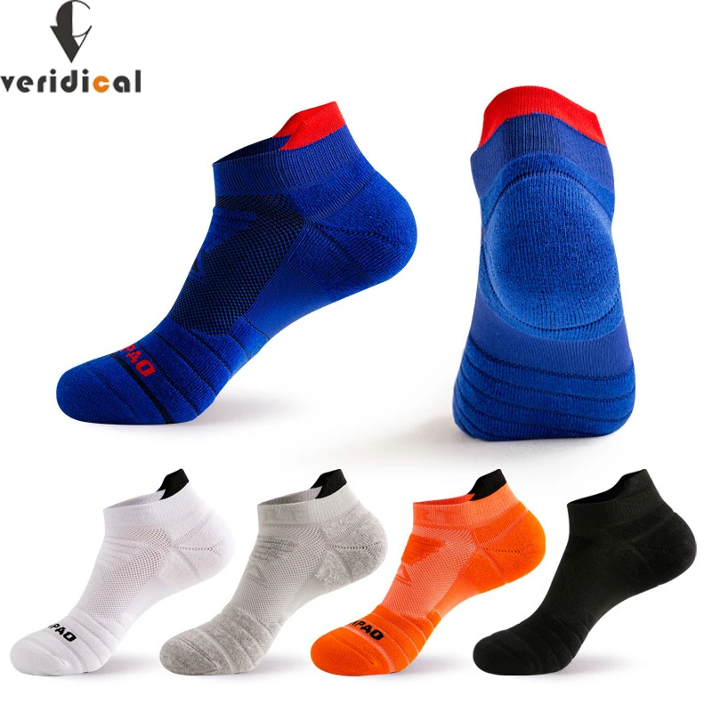 Veridical 5 Pairs Athletic Sport Running Socks For Men Colorful Cotton Breathable Deodorant Quick-Drying Ankle Boat Socks Brand