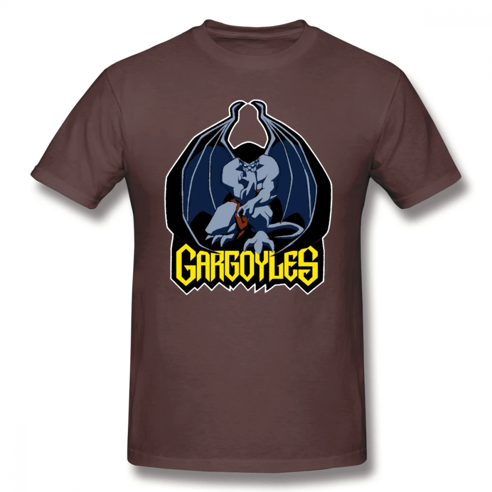 One yona gargostyle, футболка, Gargoyles, goliathe, Мужская футболка, 5x, футболка с принтом, короткий рукав, лето, 100 хлопок, отличная футболка - Цвет: Coffee
