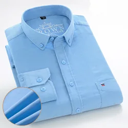Men's Plus Size 7XL 100% Cotton Corduroy Long Sleeve Shirt - Casual Comfort with Pocket - 38 165CM 50KG (DXR-01)