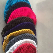 Женская теплая зимняя шапка, берет, мягкая пушистая шапка, женские вязаные шапки на пуговицах