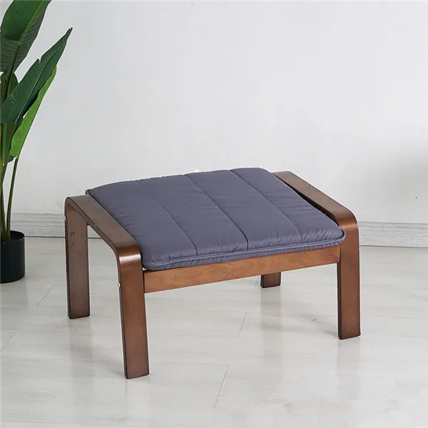 Blue Grey Color Mid Century оригинальная Османская подставка для ног средняя коричневая отделка деревянная табурет для ног гостиная спальня османское сиденье для кресла-качалки - Цвет: Blue Grey Color
