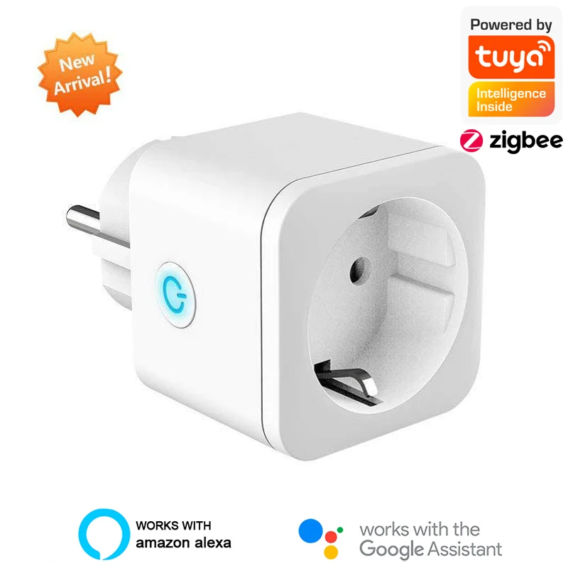 ZigBee Smart Plug Socket Tuya EU Plug 16A 3500W Power Monitor Works With Alexa Google Home Mini Smart Home Automaiton
