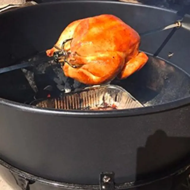 1Db Új Rotisserie Bbq Villák Rozsdamentes Acél Nyárs Faszén Csirke Grill Hús Szerszám - Image 4