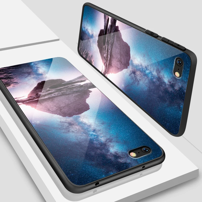 Чехлы из закаленного стекла для Meizu M5 M6 M8 M9 Note 16th Plus для iPhone 5S, SE 6 6S 7 8 Plus XR XS MAX противоударный жесткий защитный чехол - Цвет: W371