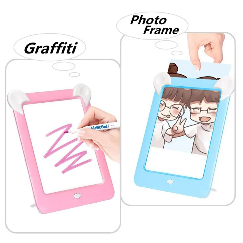 3D волшебная доска для рисования с ручкой креативные детские подарки Sketchpad светильник в виде планшета эффекты головоломка доска светодиодный светильник s светящиеся художественные игрушки для рисования