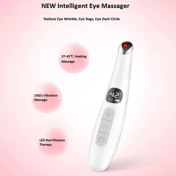 

Travel USB Rechargeable Anti Wrinkle Handheld Vibration Care LED Screen Portable Ergonomic Device Electric Eye Massager Mini