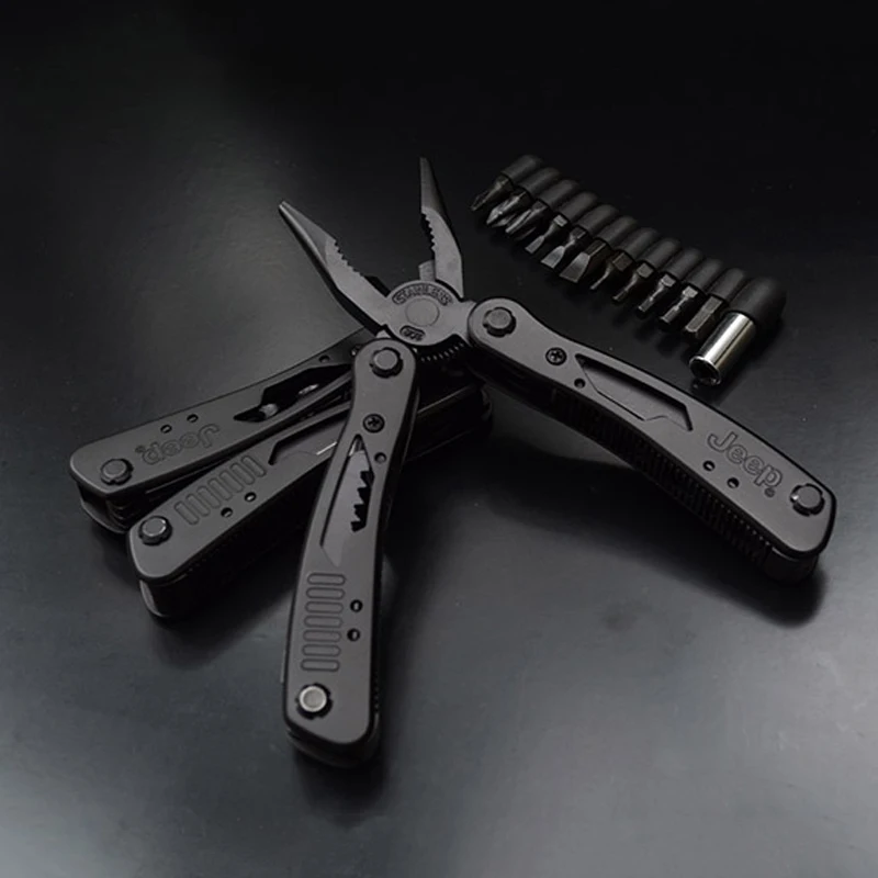 

High Quality Outdoor Survival Multifunction Plier Stainless Tungsten Alloy Pocket Multi tools Knife Camping Kit