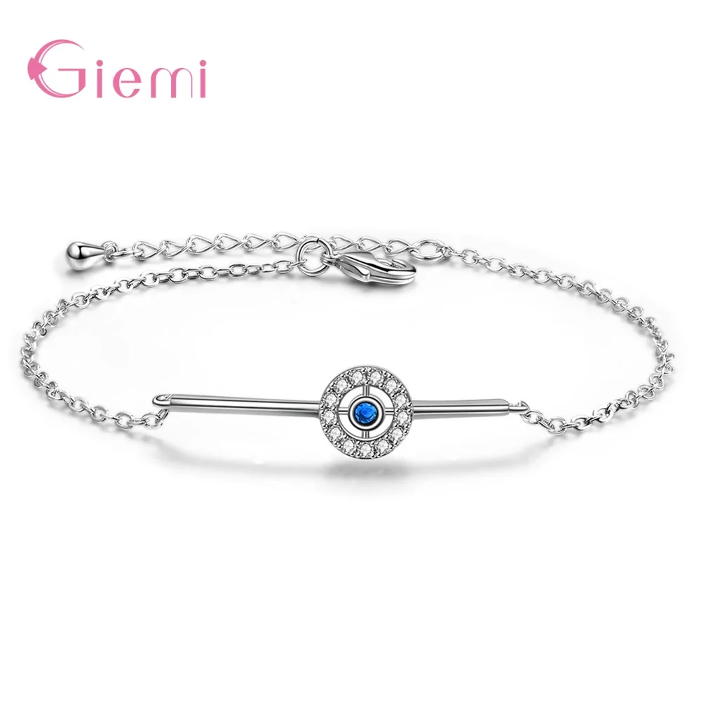 Простой Сладкий 925 пробы серебряный браслет рулетка для женщин и девушек кубический циркон Шарм банбл браслет Желейный орнамент