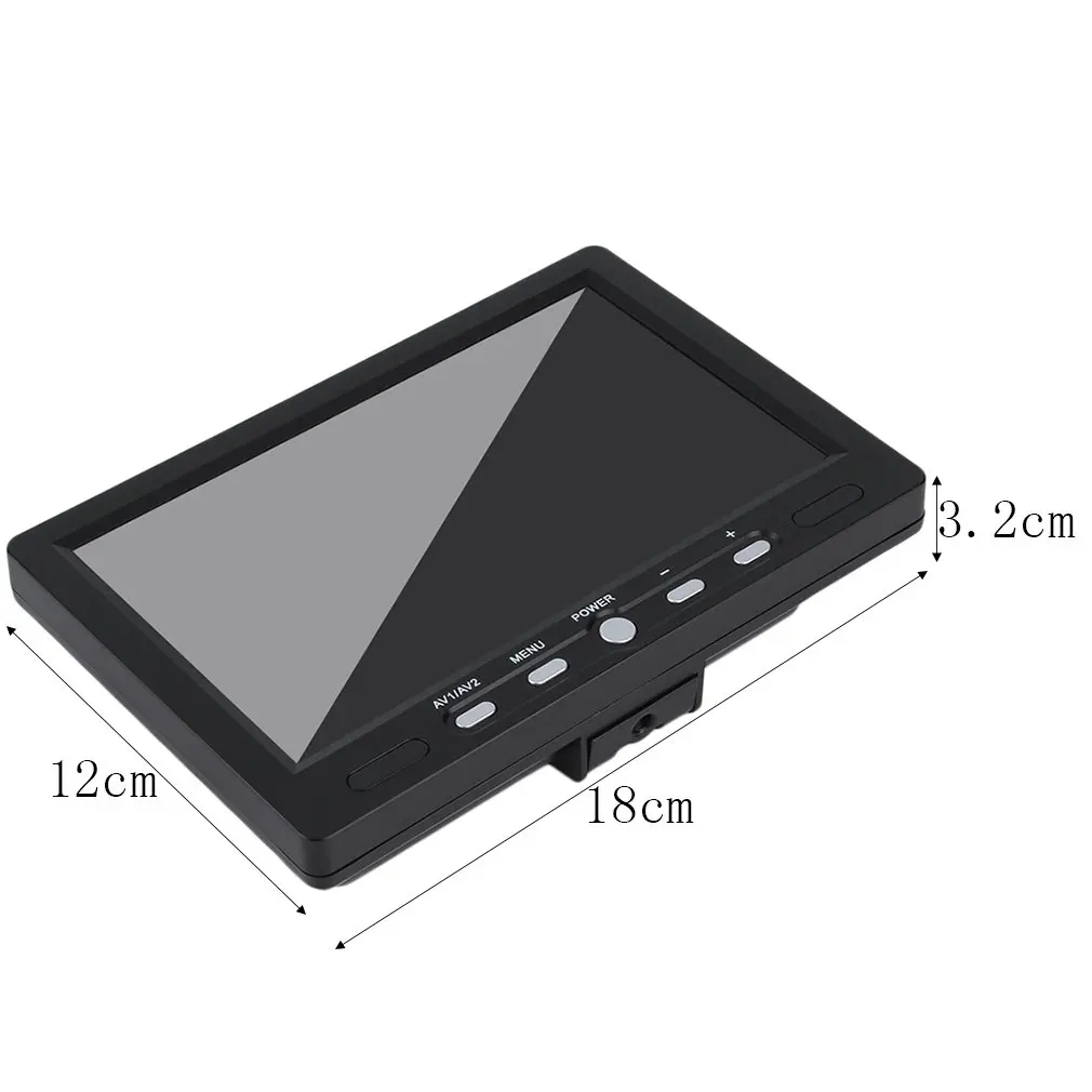 7 дюймов 800x480 TFT цветной lcd AV автомобильный монитор заднего вида HDMI VGA AV интерфейс для автомобиля DVD