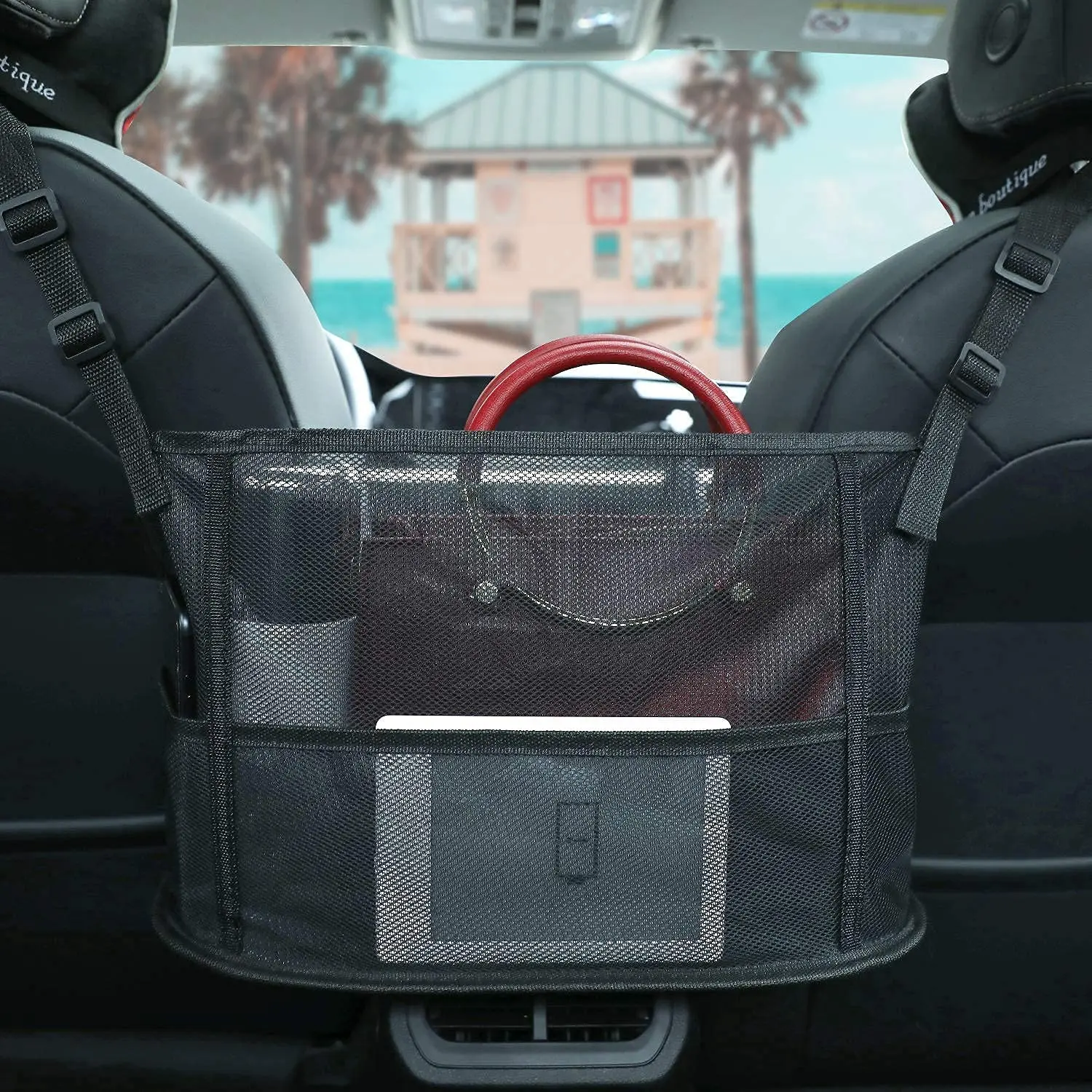 2020 Newest Car Storage Bag Organizer Net Pocket Handbag Holder For Phone organiser | Дом и сад