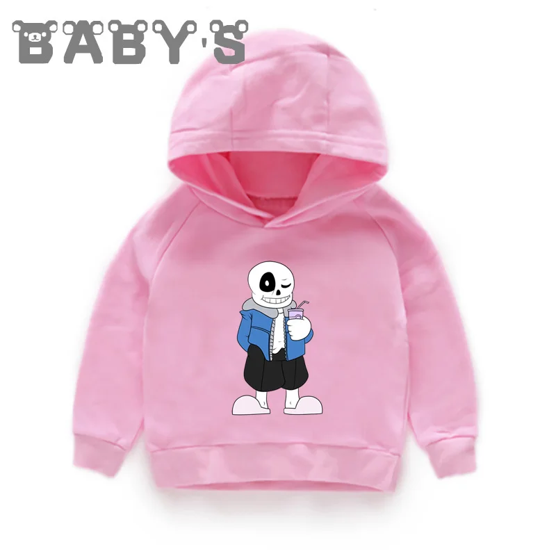 Детские толстовки с капюшоном; детские свитера с героями мультфильмов skull brother Undertale Sans; пуловер для малышей; топы для девочек и мальчиков; милая одежда; KMT2405