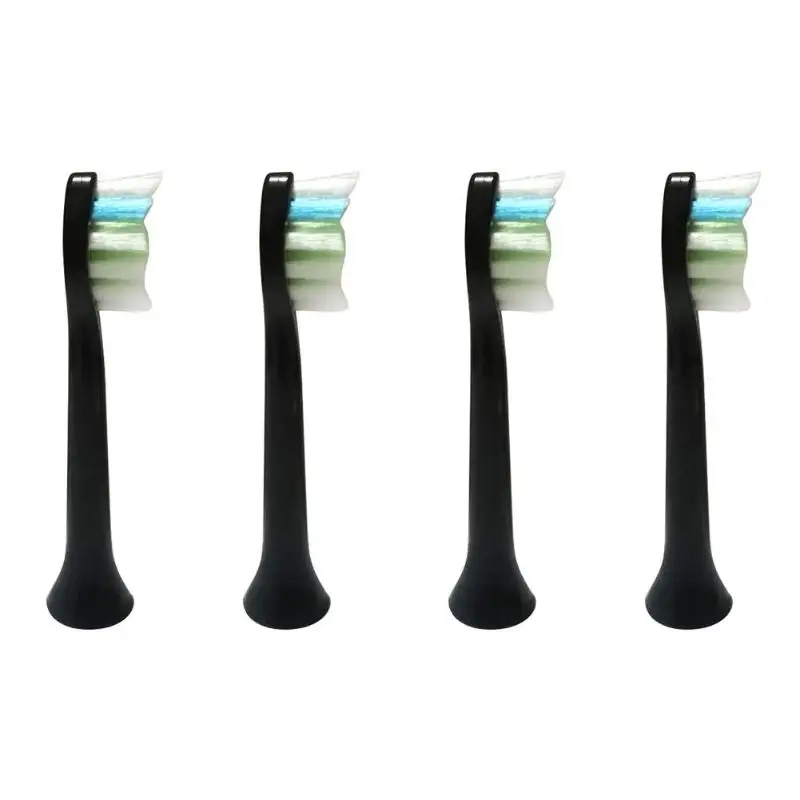 4 шт сменные насадки для электрической зубной щетки для Philips/Sonicare/Flexcare - Цвет: HX6064-Black