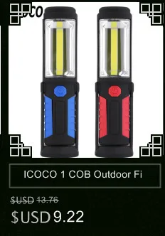 ICOCO портативный COB светодиодный светильник фонарь USB Перезаряжаемый вращающийся рабочий светильник магнитный подвесной крючок COB лампа для наружного кемпинга