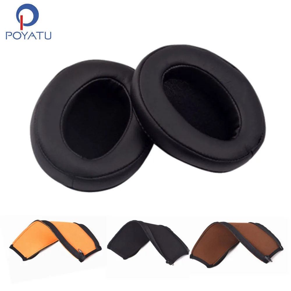 

POYATU Eapads Headphone Ear Pads For Denon AH-MM400 Cushion Replacement Cover Leather Earmuff Repair Parts Earphone Accessories