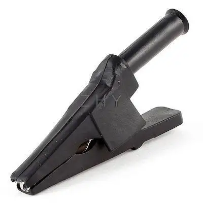 

16A Car Battery Test Lead Insulated Crocodile Alligator Clip Clamp Black