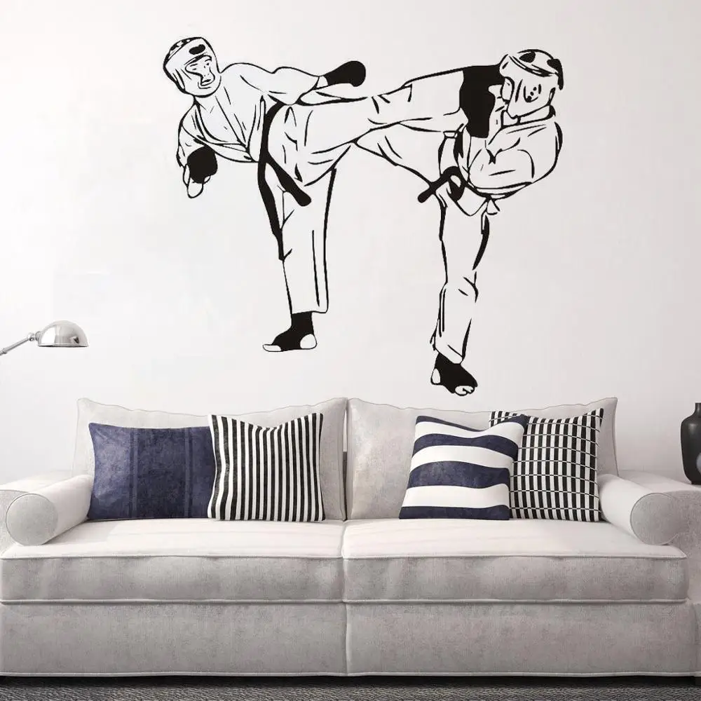Karate Fighter Vinyl Wall Stickers Art Mural Martial Wall Decal Decal Art Wall Stickers Vinyl