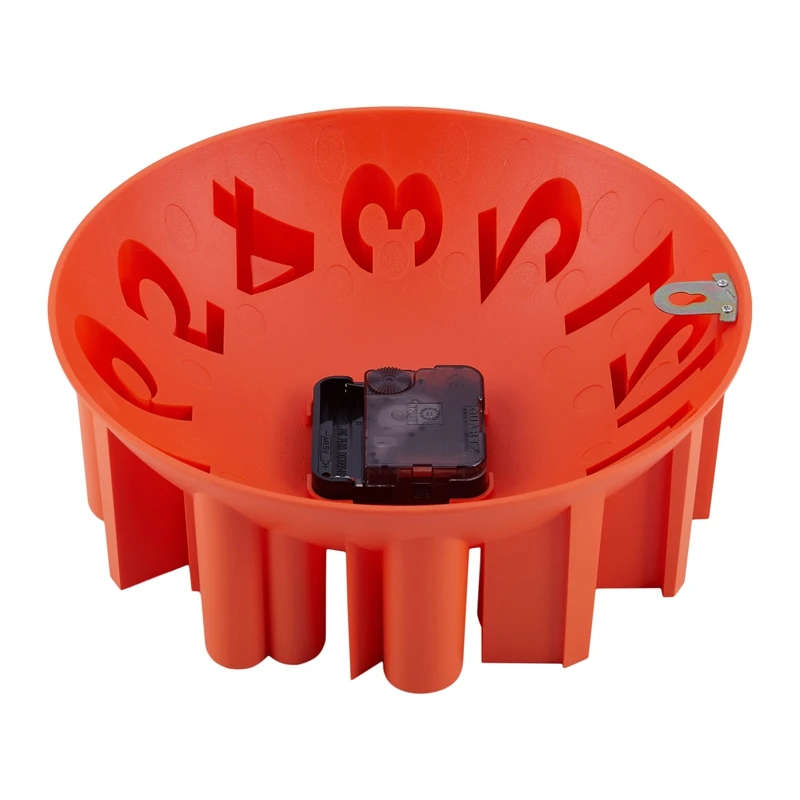 Домашний декор, креативные Современные художественные 3D купольные круглые Настенные часы, оранжевый 22,5*22,5*9 см