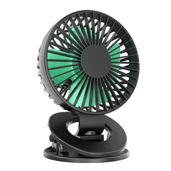 

USB Clip Fan Home Sleep Three-Speed Fan with Battery Mini Desktop Office Fan Car Fan