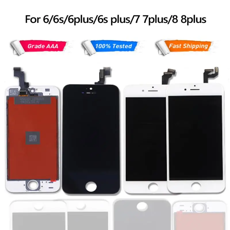 Buon Display Originale Touch Screen Lcd Ricondizionato Per Iphone 6 6S Plus 7 8 Sostituzione Gruppo Digitalizzatore Bianco Nero