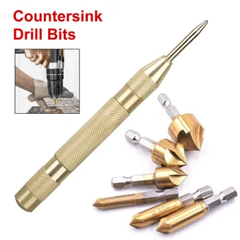 

High carbon steel Drill bit Woodworking Tool 7pcs Countersink 6mm-19mm
