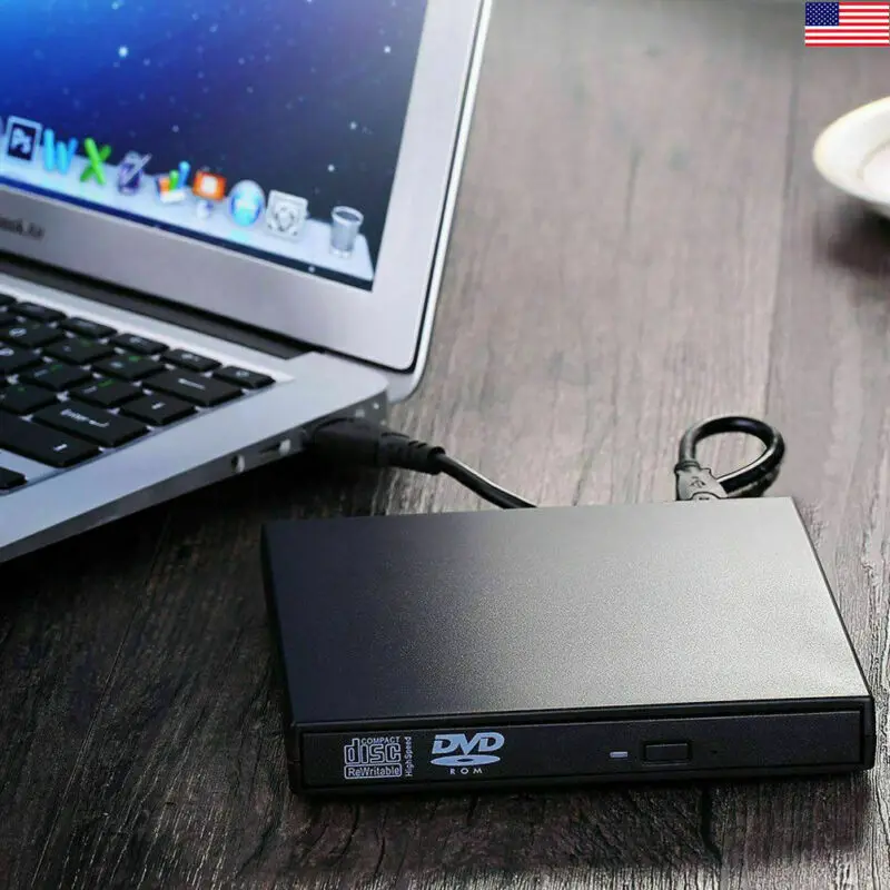 Тонкий внешний DVD привод RW USB 2,0 CD Писатель Привод горелки плеер ПК ноутбук USB адаптер