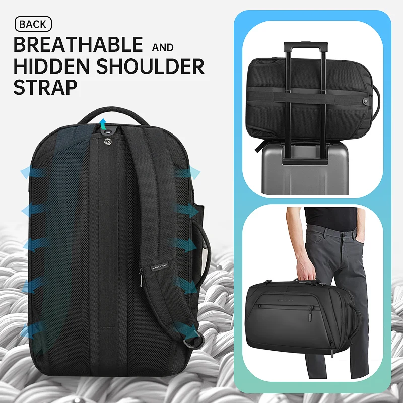 Mark Ryden Large Capacity Men Backpack 17.3 Inch Laptop Travel Bag Multifunctional Luggage Bag Outdoor USB Charging Backpack Men