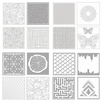 

Butterfly Leaves Annual Ring Maze Background Drawing Sheet DIY Scrapbook Card Album Make Crafts New Plastic Stencil 10