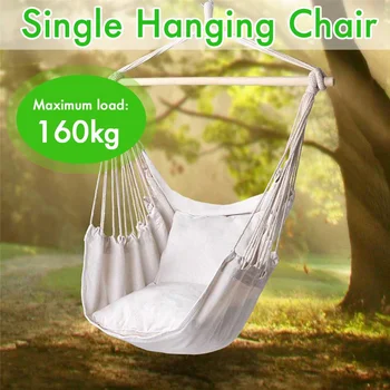 

Hammock Chair Outdoor Indoor Garden Dormitory Bedroom Hanging Chair Swing For Child Adult Swinging Single Safety Chair+pillow