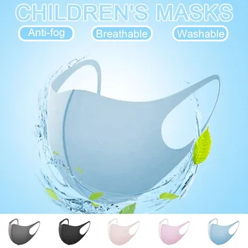 

5PCS Cartoon Solid Color Kids Against-pollution Cute Anti-dust Face Masks Outdoor breathable Respirator mascarillas Face Mask