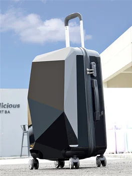 

20"22"24"26"Travel Spinner Rolling Luggage Three-dimensional Business Men Women Suitcase Mirror Suitcase чехол на чемодан 캐리어