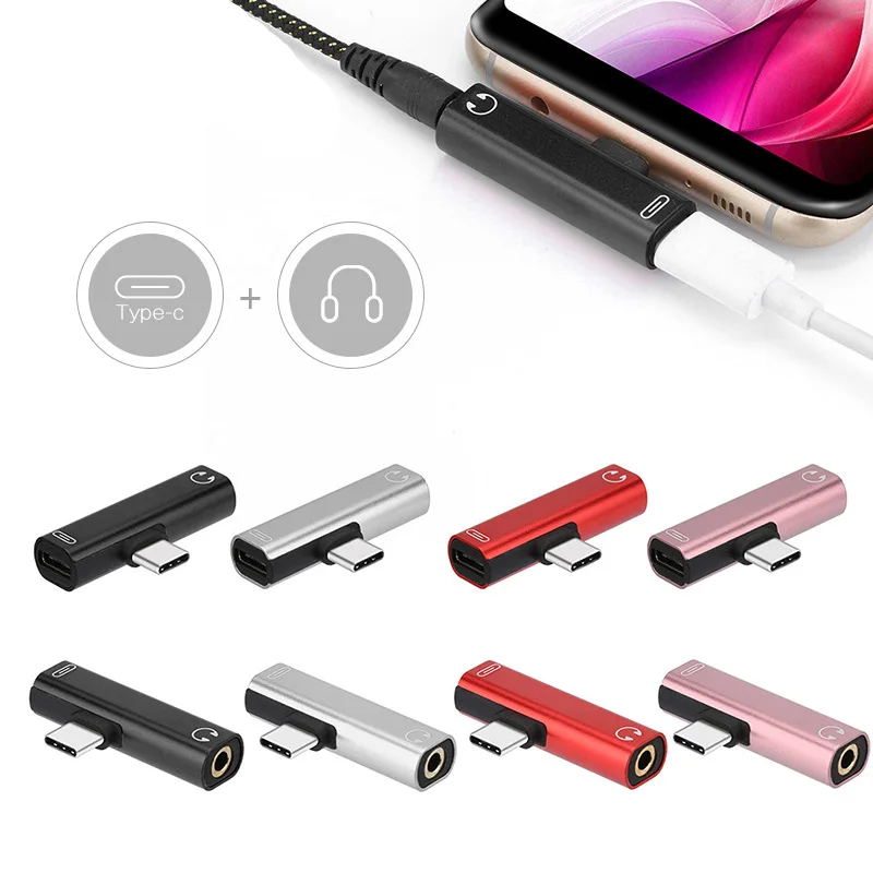 Двойной сплиттер адаптер 2 в 1 разъем USB Type C 3 5 мм для Xiaomi Huawei JMG портативное