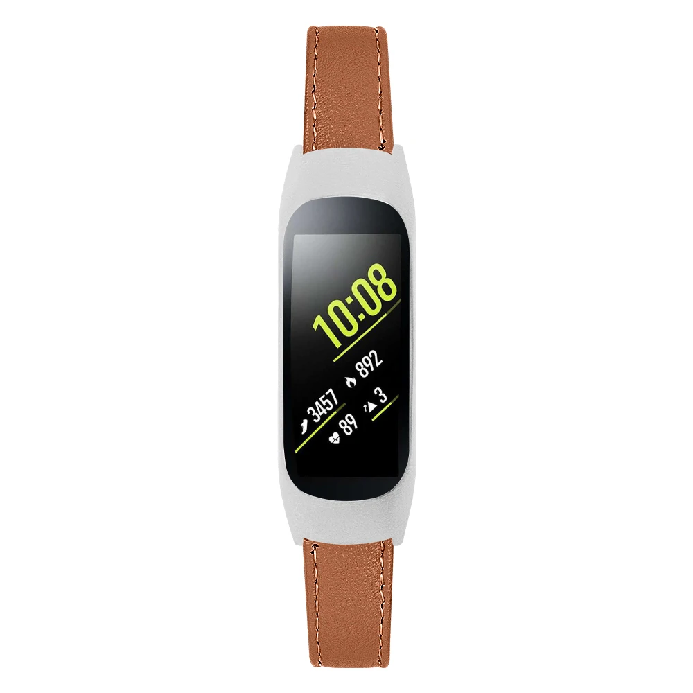Кожаный ремешок для samsung Galaxy Fit-e SM-R375 часы полосы с рамкой чехол браслет из натуральной кожи запасные ремешки для часов