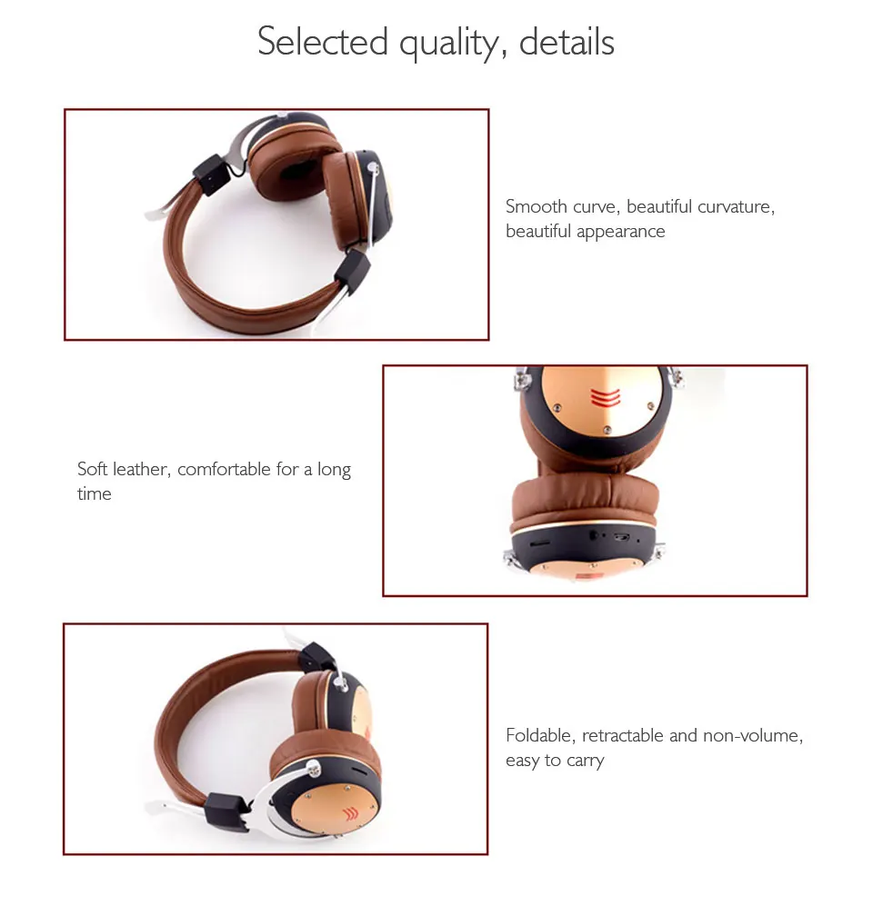wireless Bluetooth headphones Stereo foldable headphones Audio Mp3 adjustable headphones with microphone music headphones