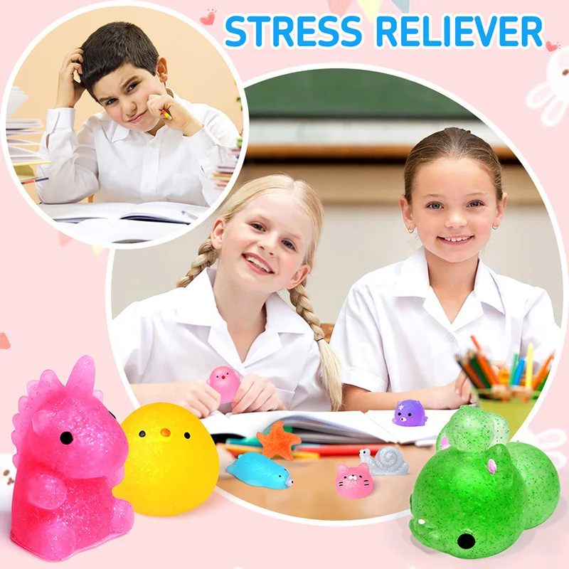 NEW adult kids Kawaii Animal Cute Chick Rabbit Strawberry Mochi Squishies  Slow Rising Stress Relief Squeeze Fidget Toys For Kid - AliExpress