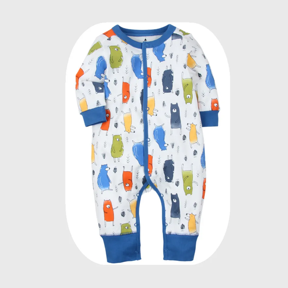 Pijama infantil; одежда для малышей; пижамы-комбинезоны для девочек; пижамы для маленьких мальчиков; комбинезон для новорожденных; ползунки для малышей - Цвет: colorful bear