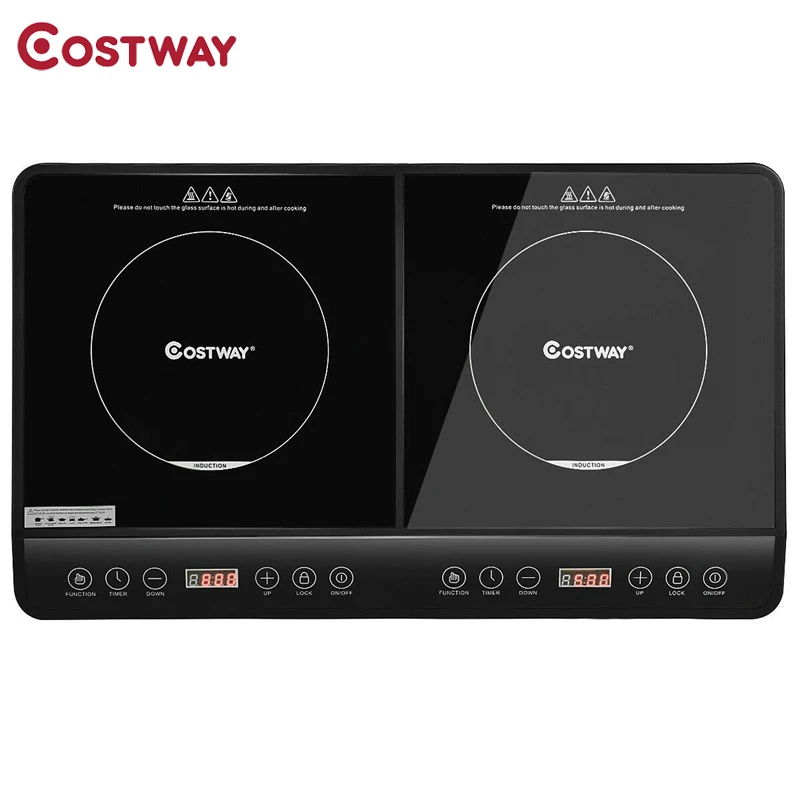 Costway 1800W Countertop Burner Electric Dual Digital Induction Cooker