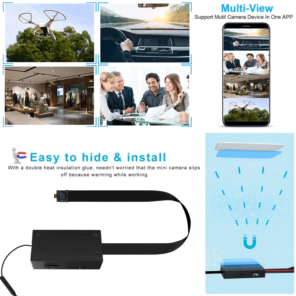 4K 1080P WiFi IP мини камера модуль движения DV P2P видеорегистратор Домашняя