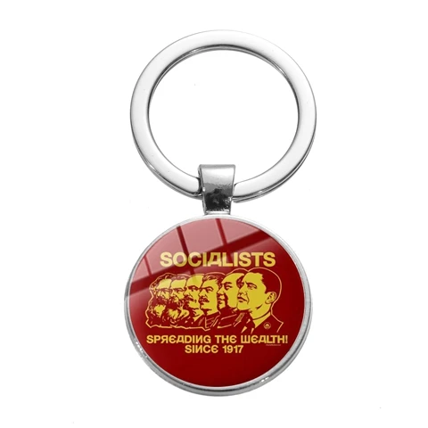 Style 15 SONGDA советские запонки в виде ракушки серповидный Молот CCCP Россия эмблема коммунизма символ высокого качества посеребренное стекло брелок - Цвет: Style 15